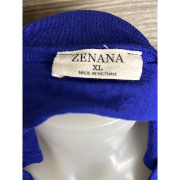 Zenana Royal Blue Twist Crop Top XL Super Soft Rayon Stretch - Picture 6 of 6